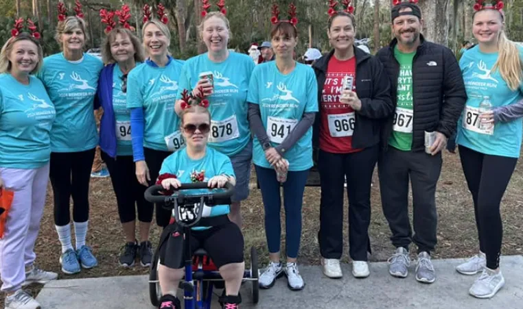 John Geigle YMCA Reindeer Run participants.
